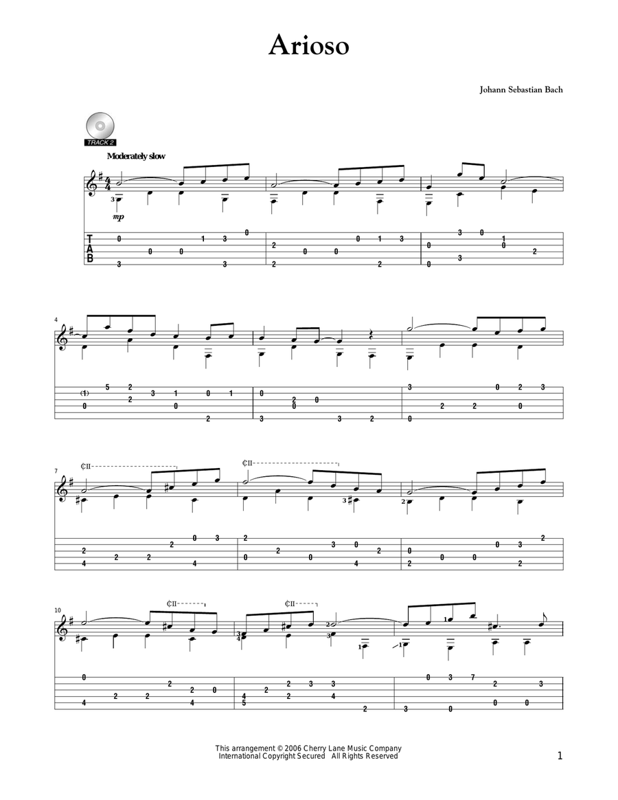 Arioso Arioso Acoustic Guitar scores gallery preview page 1