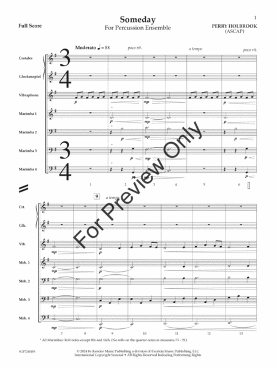 Someday Glockenspiel scores gallery preview page 2