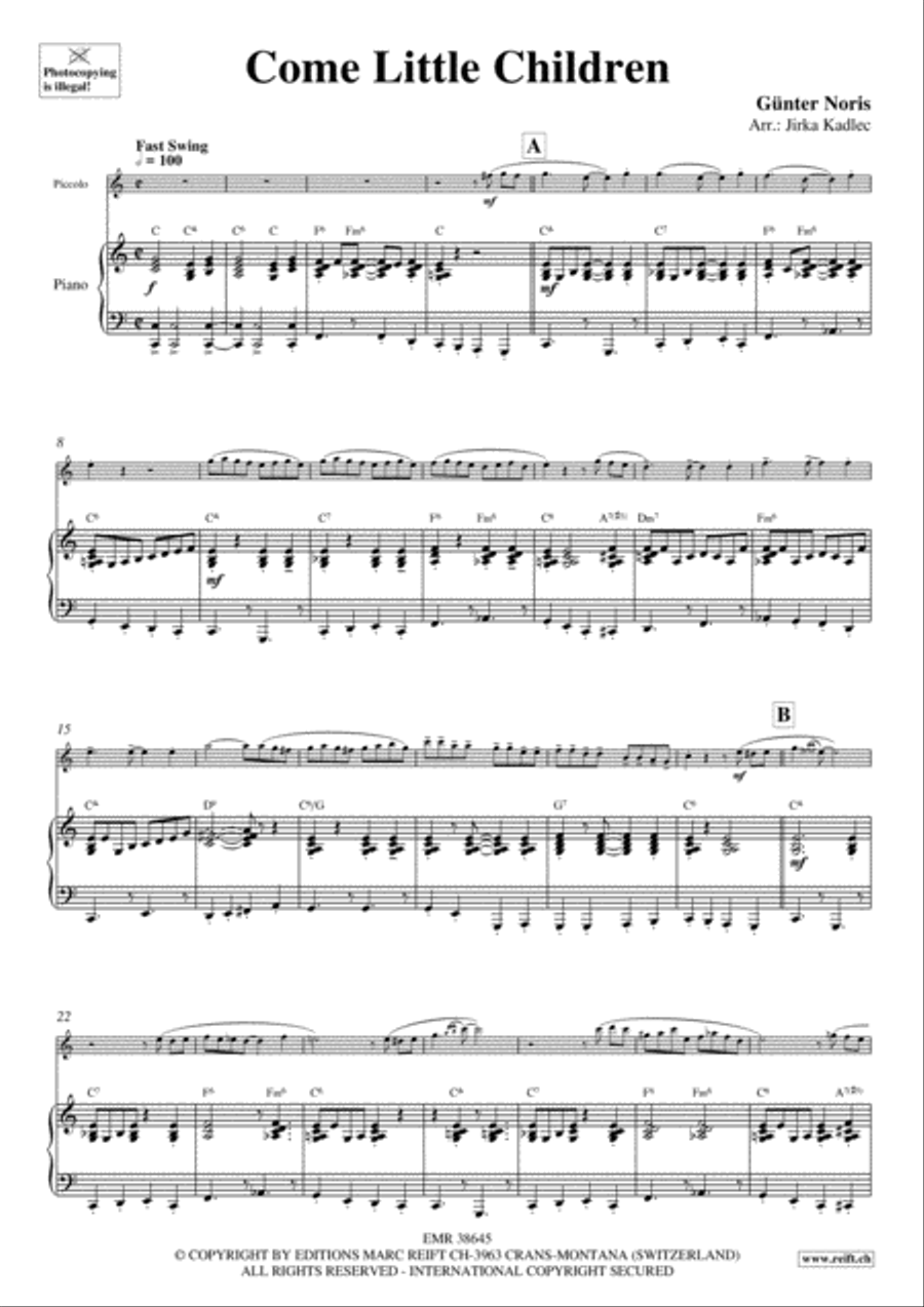 Come Little Children Piccolo scores gallery preview page 4