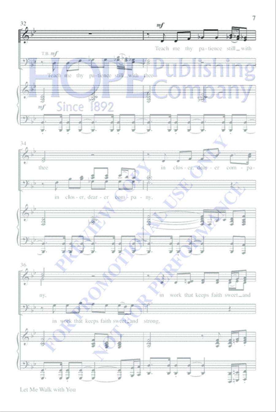 Let Me Walk with You 4-Part scores gallery preview page 7