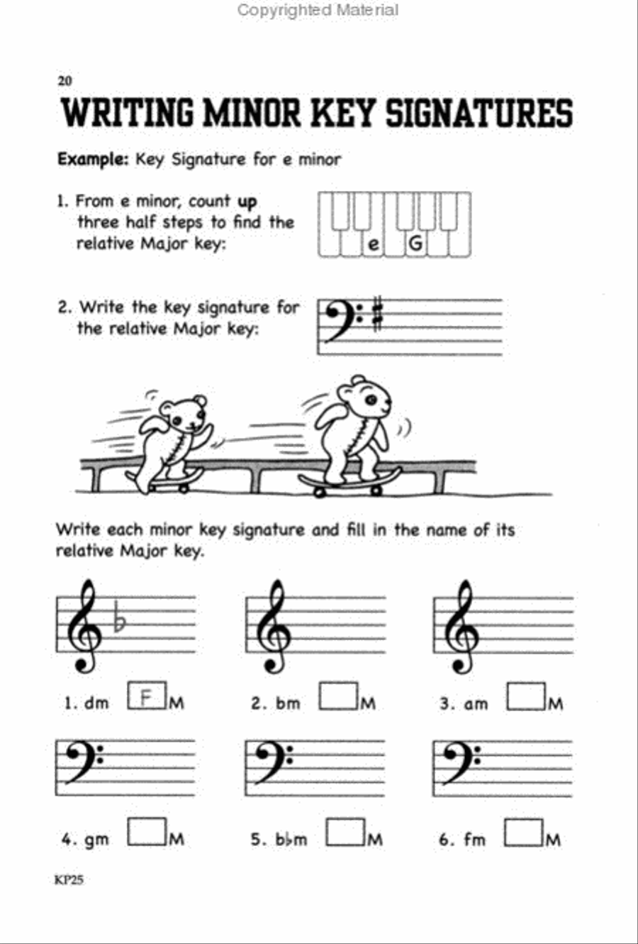 Bastien Theory Boosters: Minor Key Signatures Piano Method scores gallery preview page 3