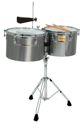 Extra-Deep Shell Brushed Chrome Timbales
