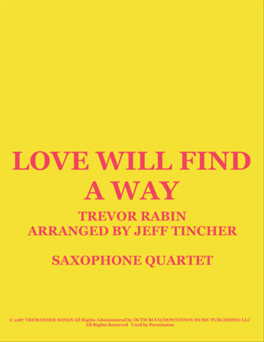 Love Will Find A Way Woodwind Quartet scores gallery preview page 1