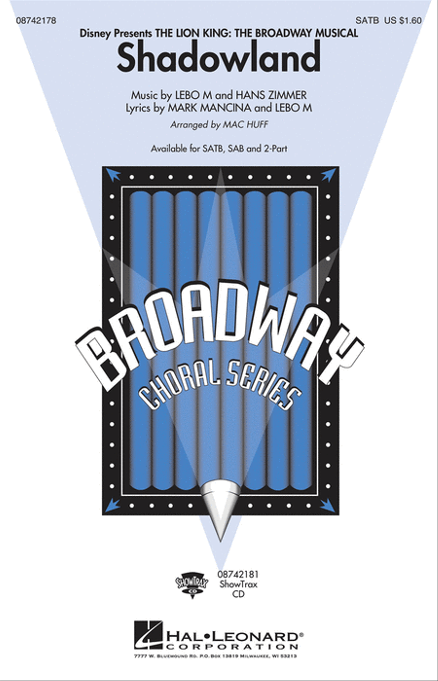 Shadowland (from The Lion King: The Broadway Musical) 4-Part scores gallery preview page 1