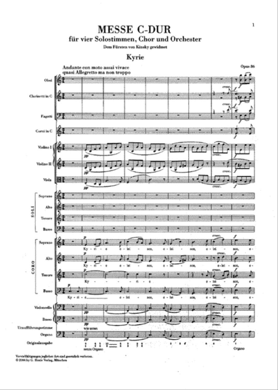 Mass C Major Op. 86 Mass C Major Op. 86 4-Part scores gallery preview page 2