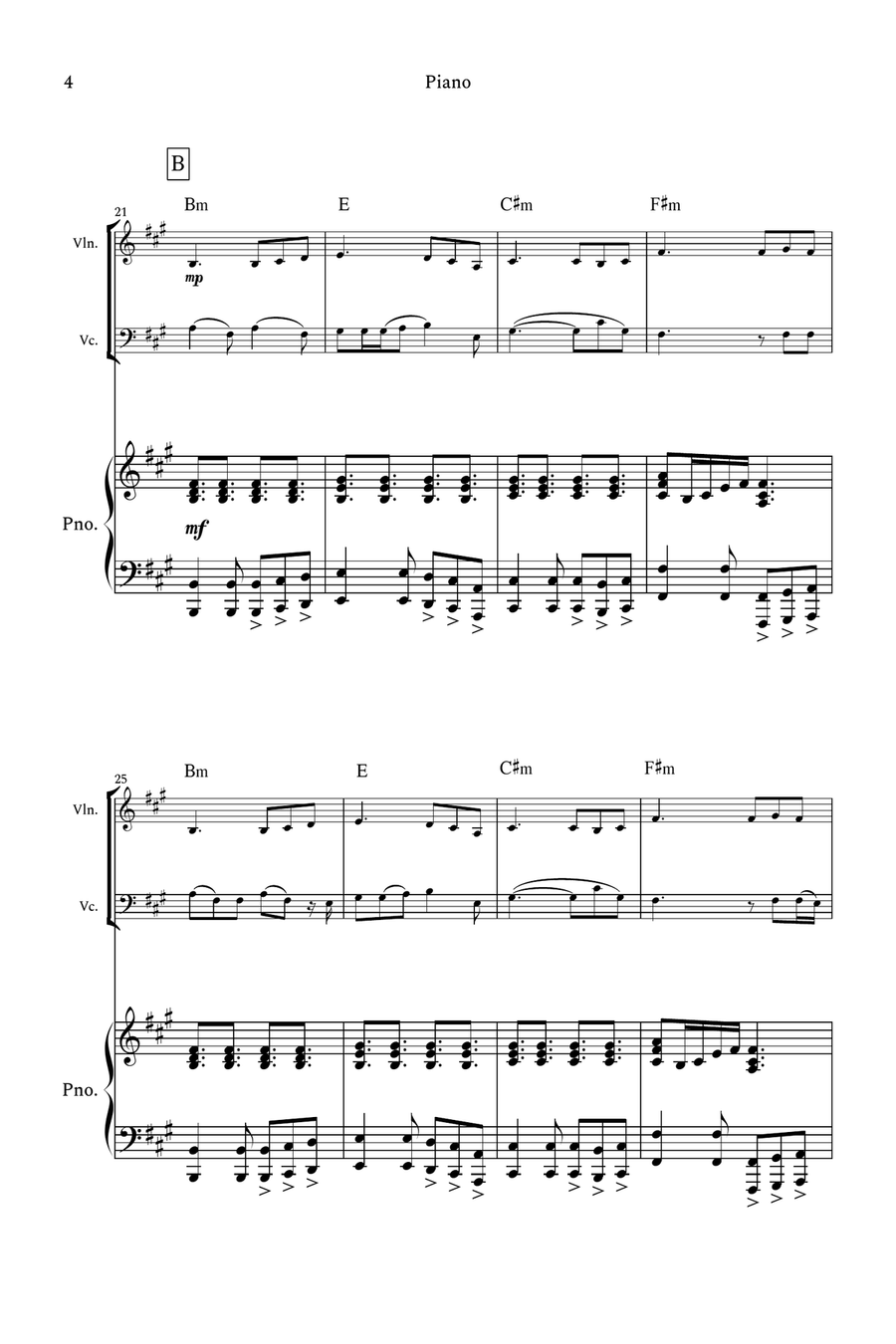 Die With A Smile Die With A Smile Piano Trio scores gallery preview page 4