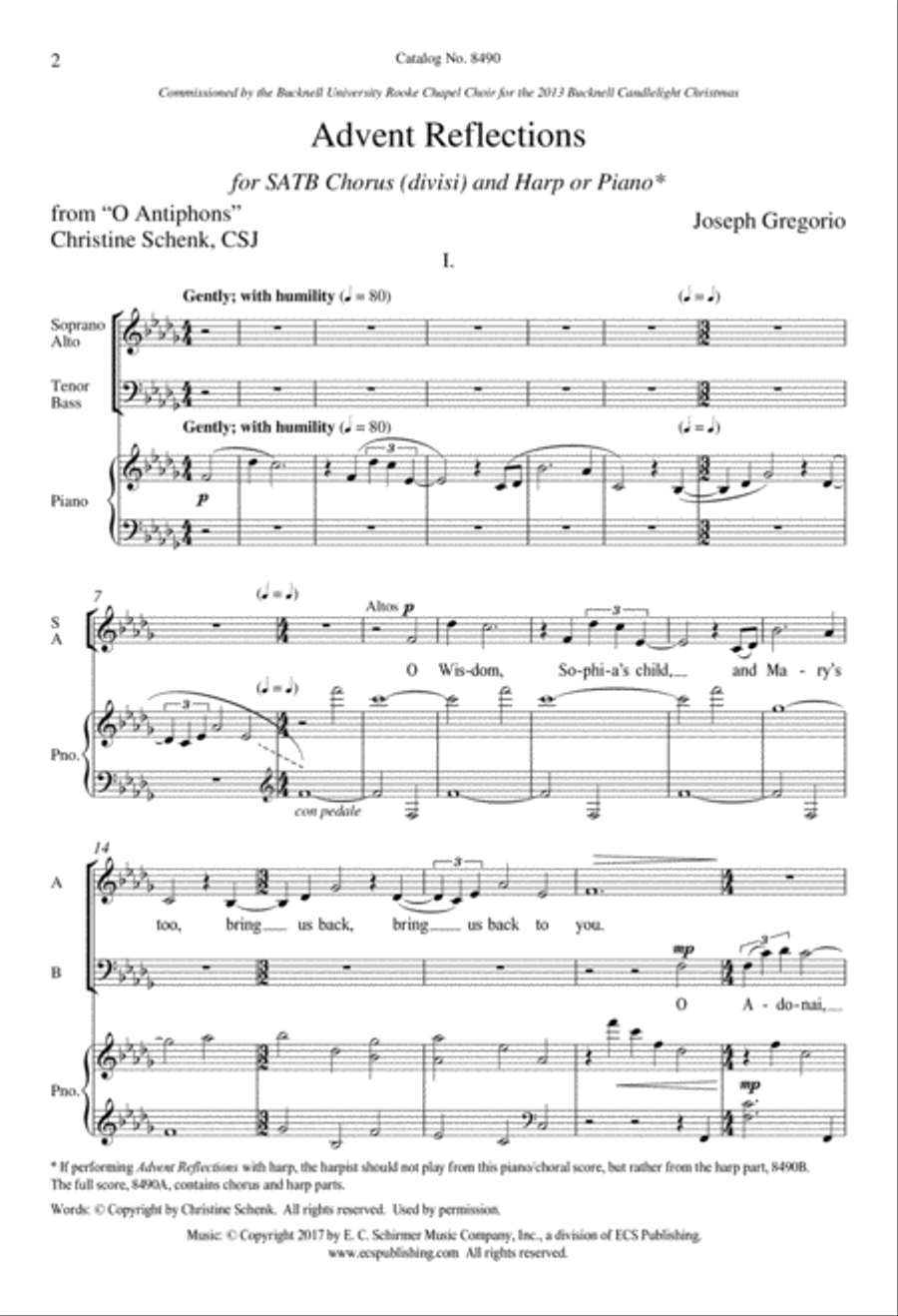 Advent Reflections Divisi scores gallery preview page 2
