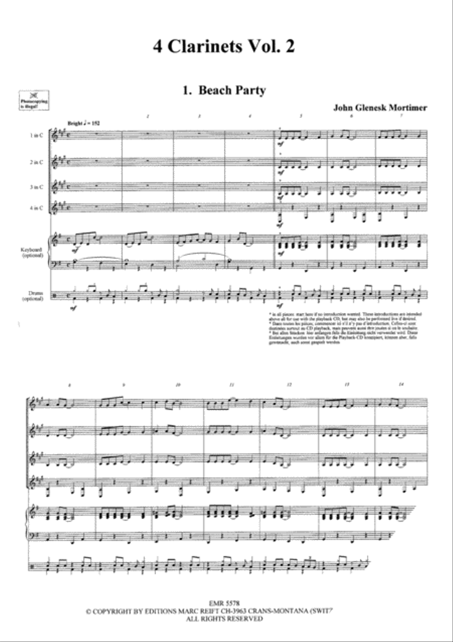 Quartets Volume 2 Quartets Volume 2 Clarinet scores gallery preview page 3