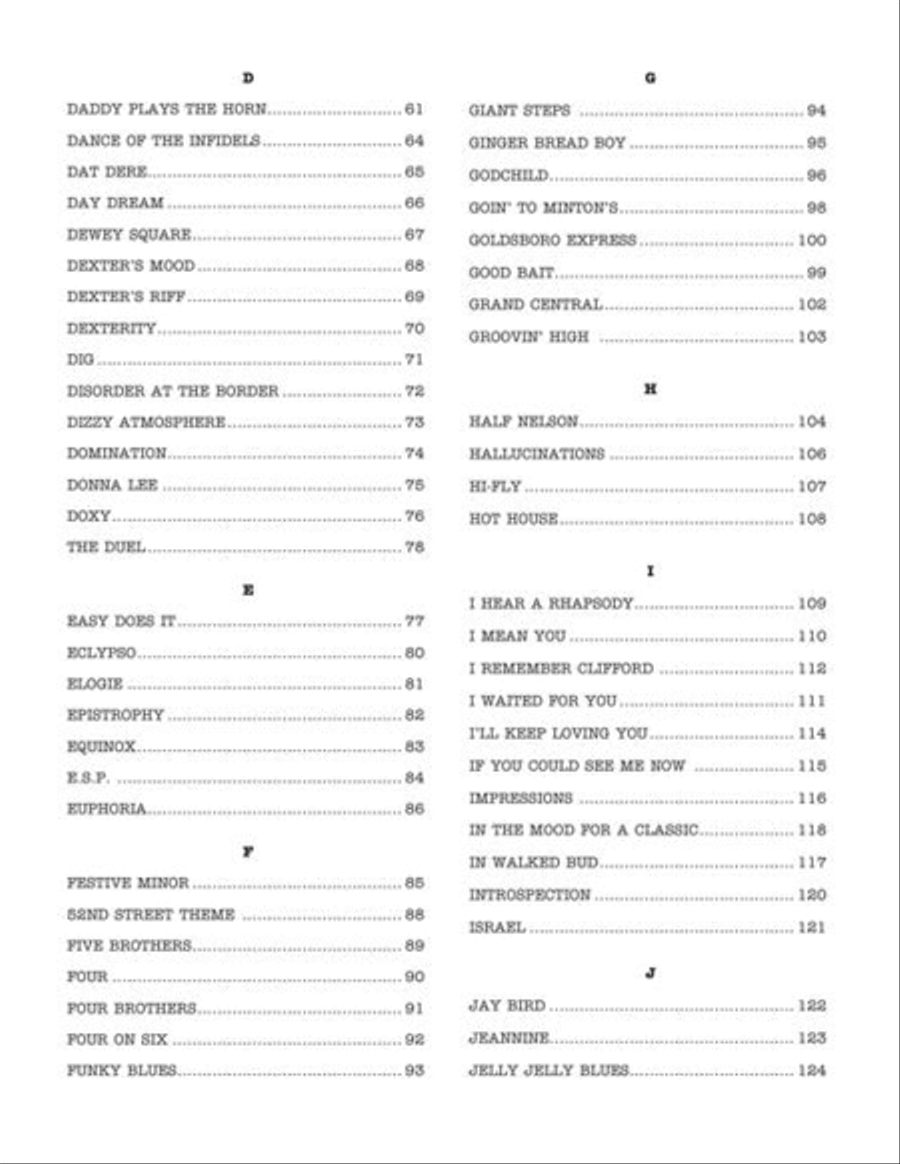 The Real Bebop Book B-Flat Instrument scores gallery preview page 4