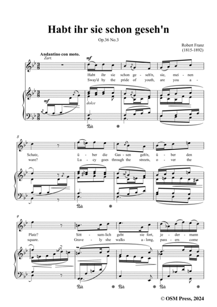 R. Franz-Habt ihr sie schon gesehn,in B flat Major,Op.36 No.3