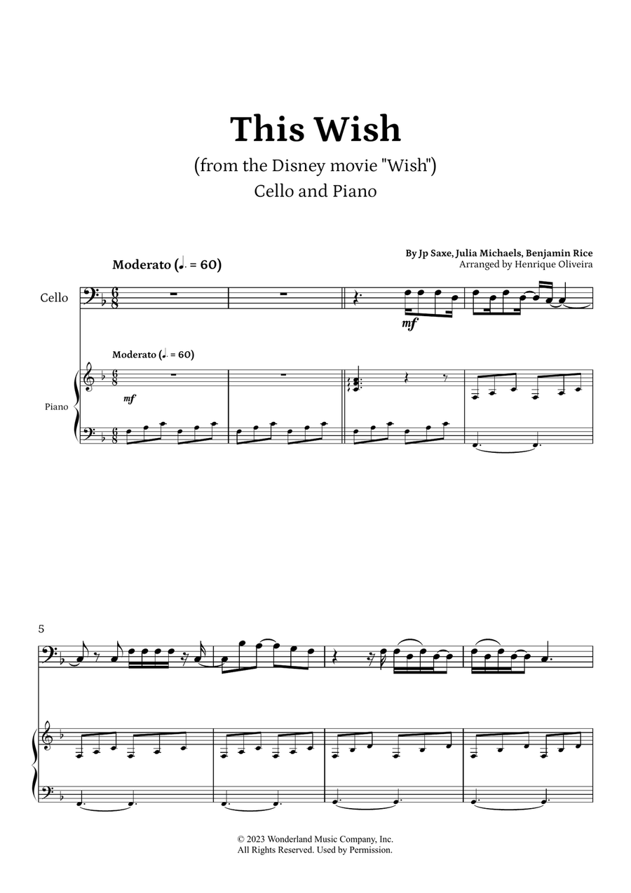 This Wish Chamber Music scores gallery preview page 1