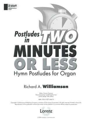 Book cover for Postludes in Two Minutes or Less