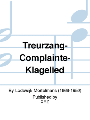 Treurzang-Complainte-Klagelied