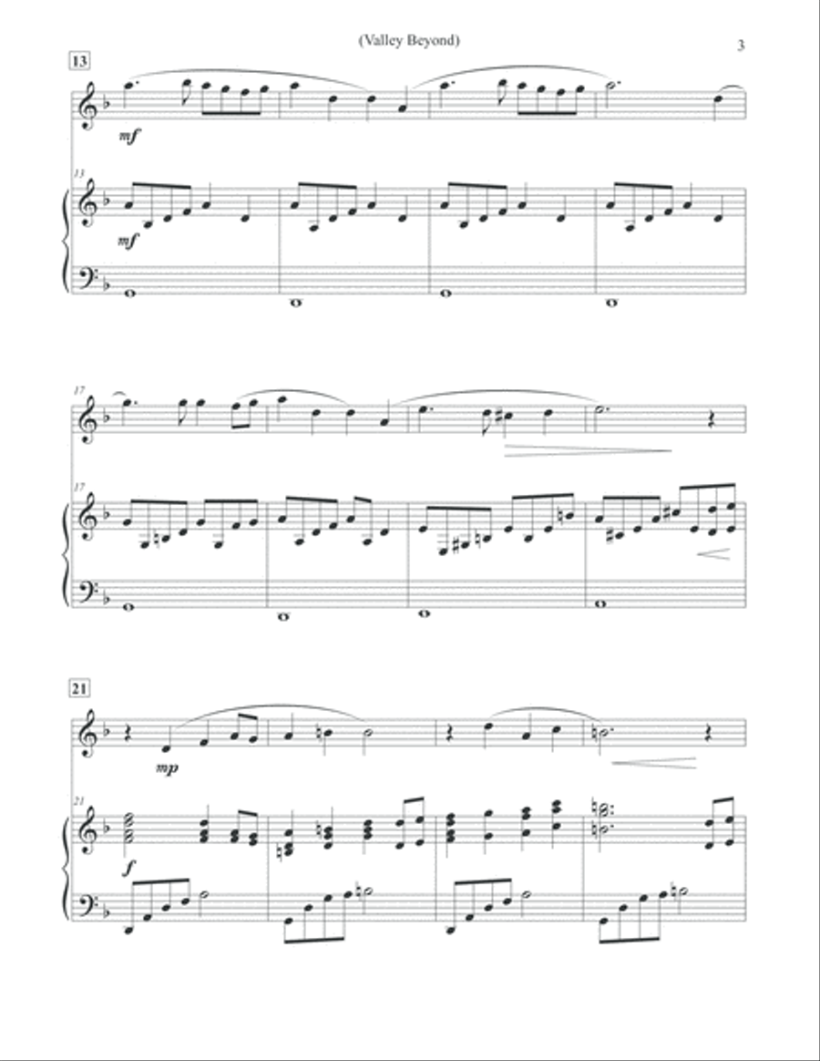 Valley Beyond - Oboe & Piano Piano scores gallery preview page 3