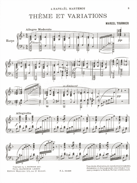 Theme et Variations pour la Harpe