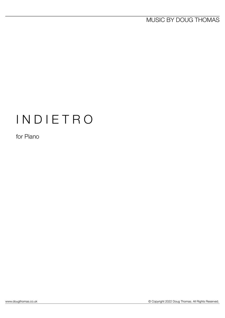 Indietro Indietro Piano Solo scores gallery preview page 1