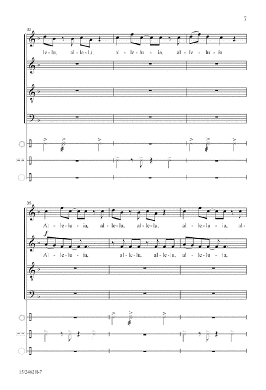Alleluia, Alleluia! 4-Part scores gallery preview page 8