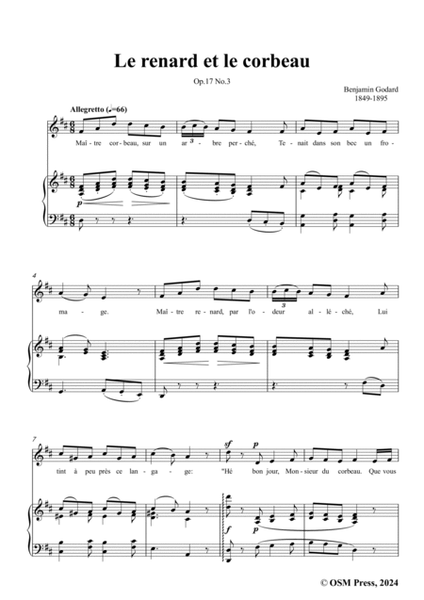 B. Godard-Le renard et le corbeau,in D Major,Op.17 No.3