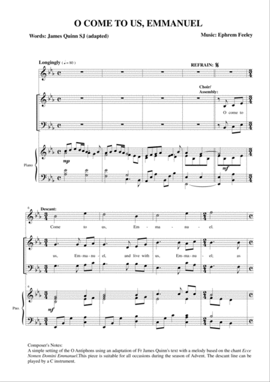 O Come to Us, Emmanuel O Come to Us, Emmanuel 2-Part scores gallery preview page 2