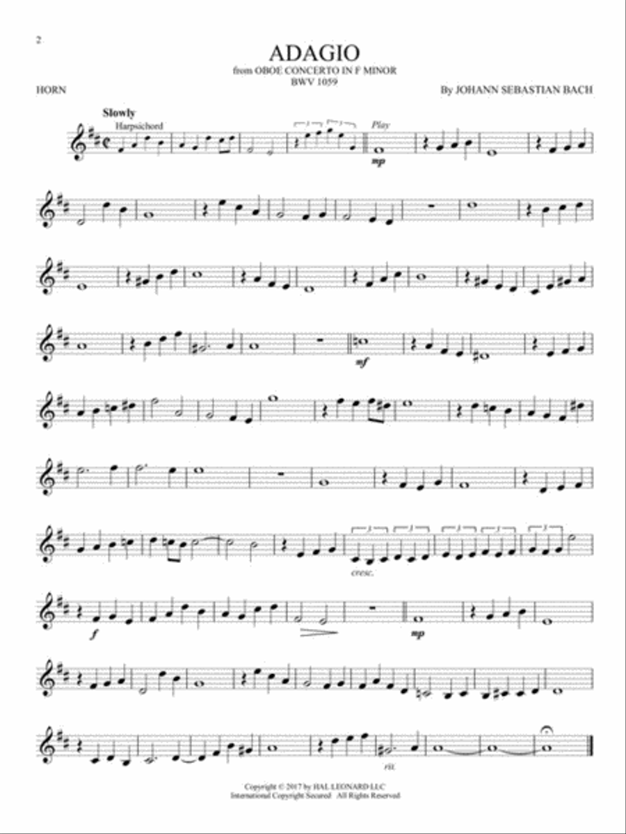 The Very Best of Bach The Very Best of Bach Horn scores gallery preview page 3