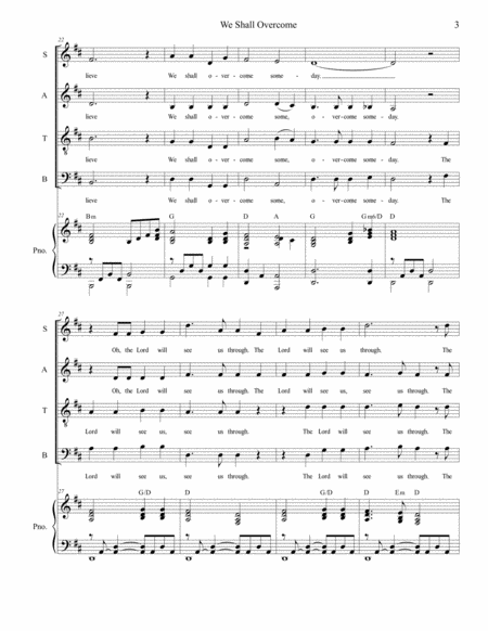 We Shall Overcome (for SATB) image number null