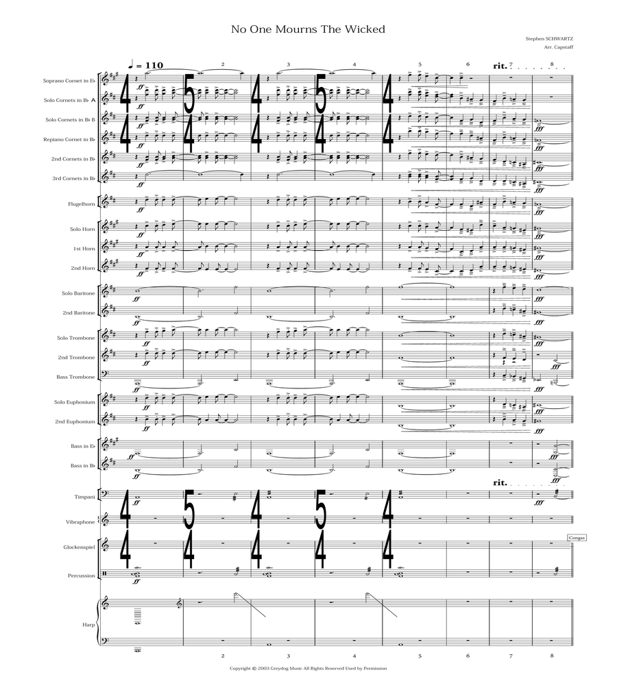No One Mourns The Wicked Brass Band scores gallery preview page 2