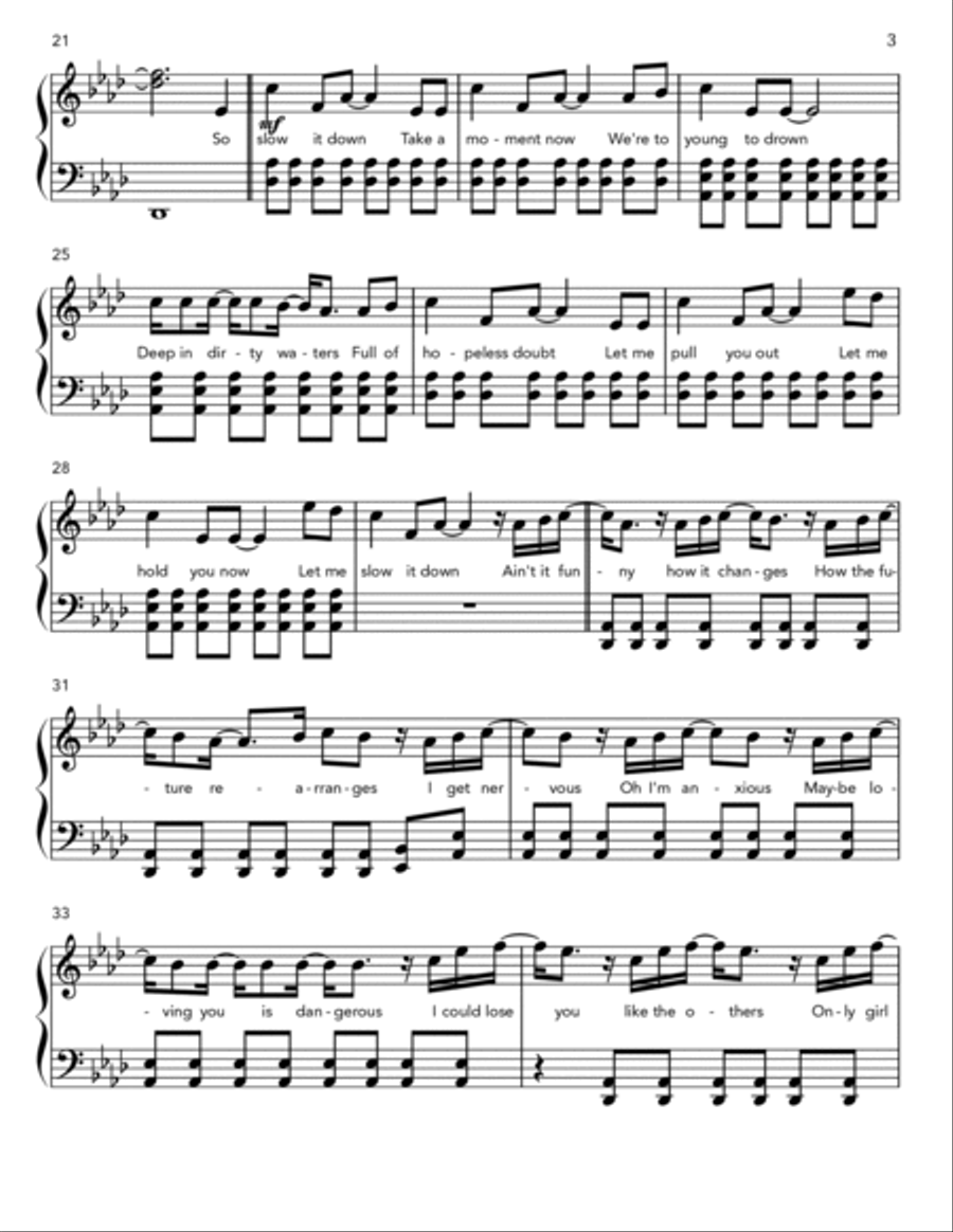 Slow It Down Piano Solo scores gallery preview page 3