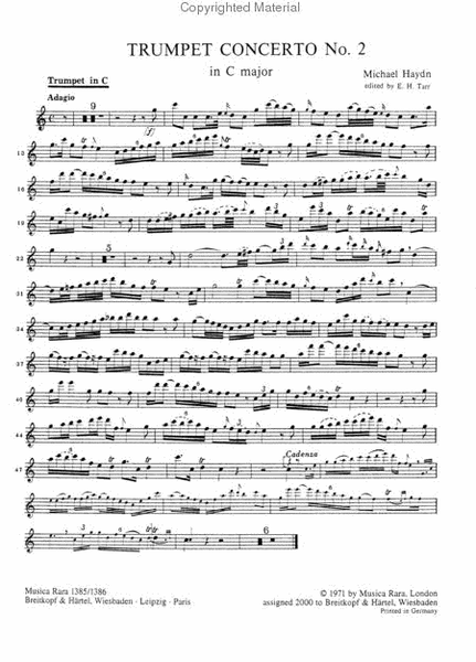 Trumpet Concerto No. 2 in C major