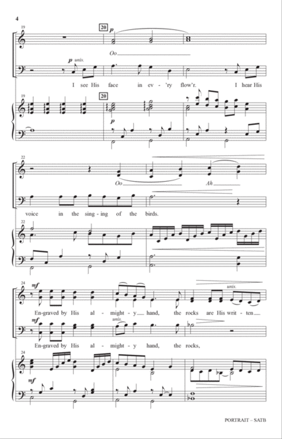 Portrait (arr. Joseph M. Martin) 4-Part scores gallery preview page 3