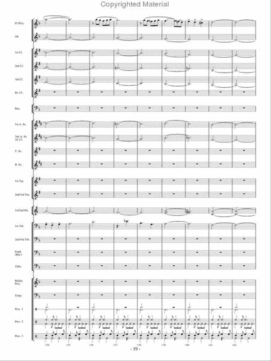 Dragons Fly on the Winds of Time Concert Band scores gallery preview page 18