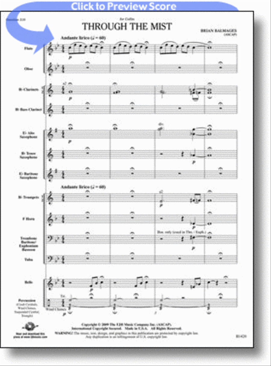 Through the Mist Through the Mist Concert Band scores gallery preview page 1