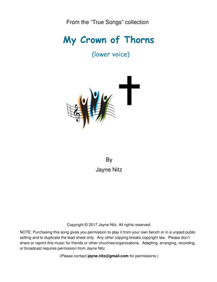 Book cover for My Crown of Thorns (low voice)