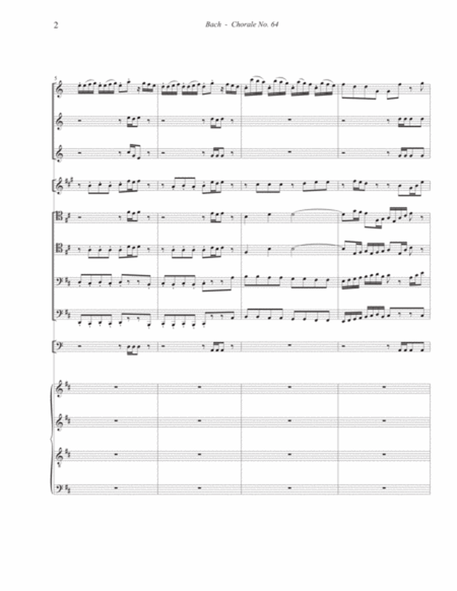 Chorale No. 64 from Christmas Oratorio Brass Ensemble, Timpani and Chorus