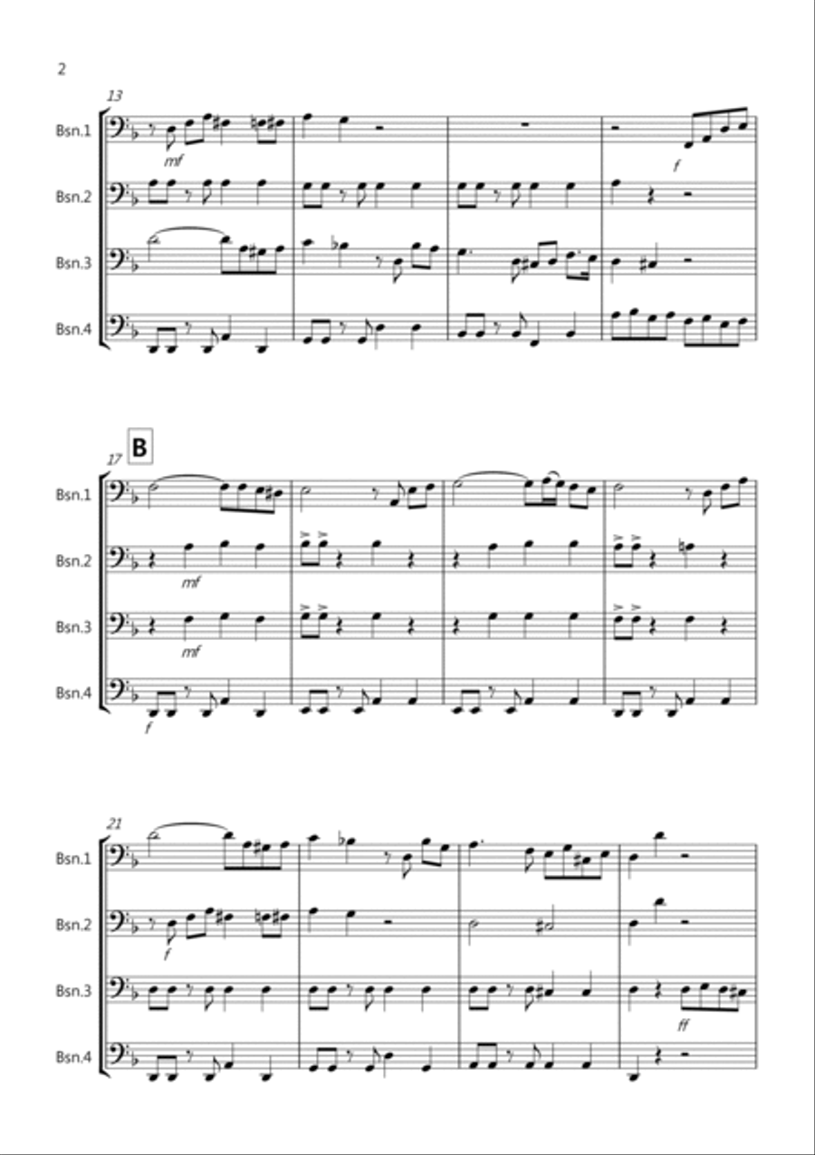 Tasty Tango for Bassoon Quartet Bassoon Quartet scores gallery preview page 2