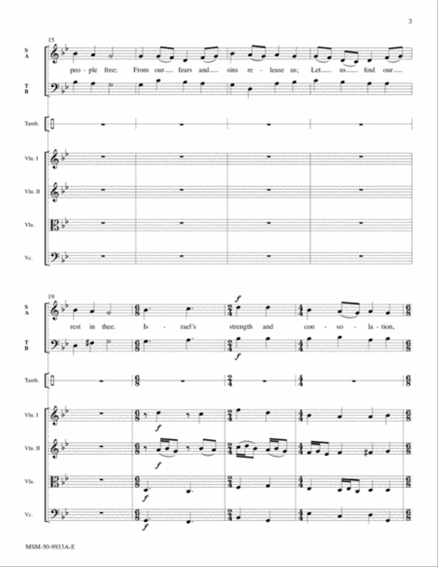 Come, Thou Long-Expected Jesus Choir scores gallery preview page 3