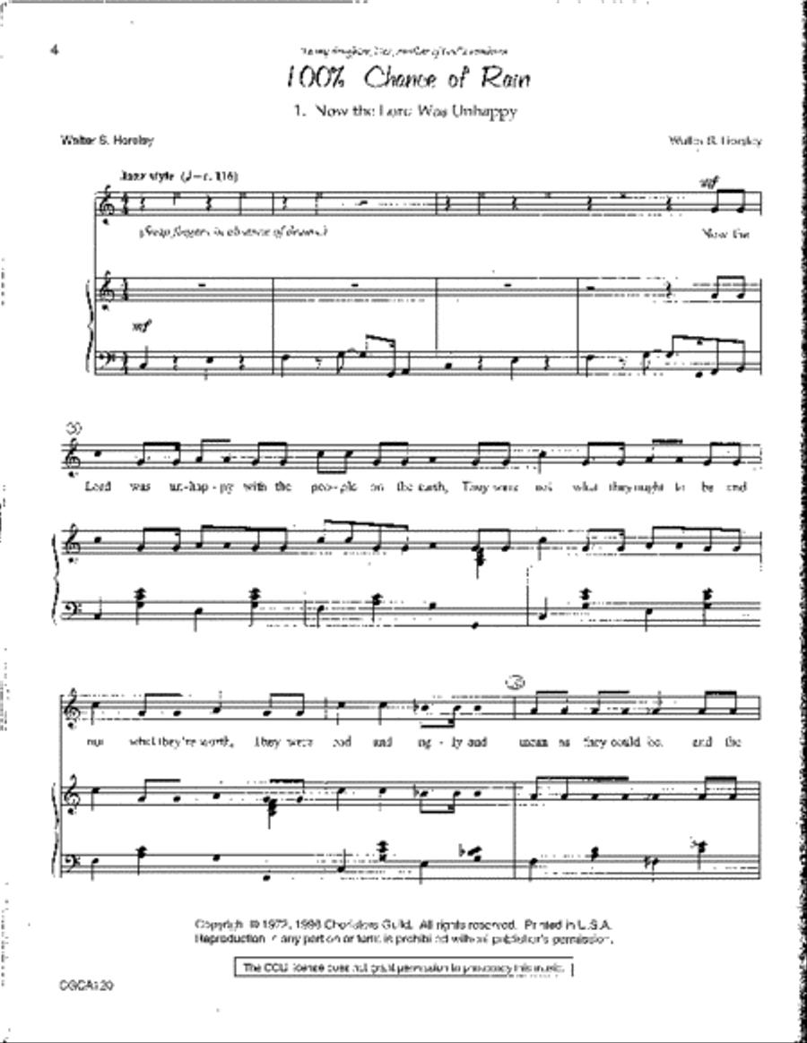 0% Chance of Rain - Demo Recording 10-Pack Listening CD scores gallery preview page 2