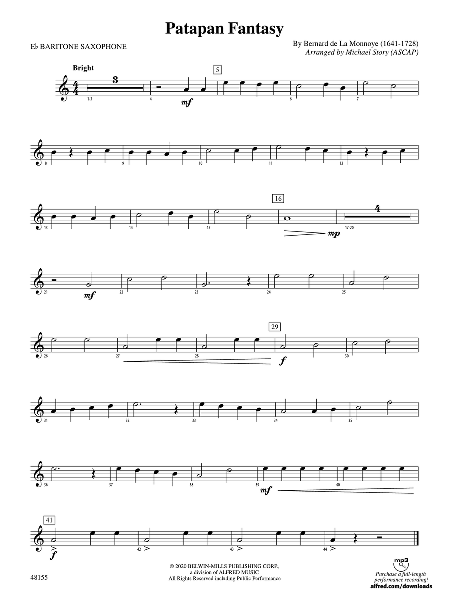Patapan Fantasy: E-flat Baritone Saxophone