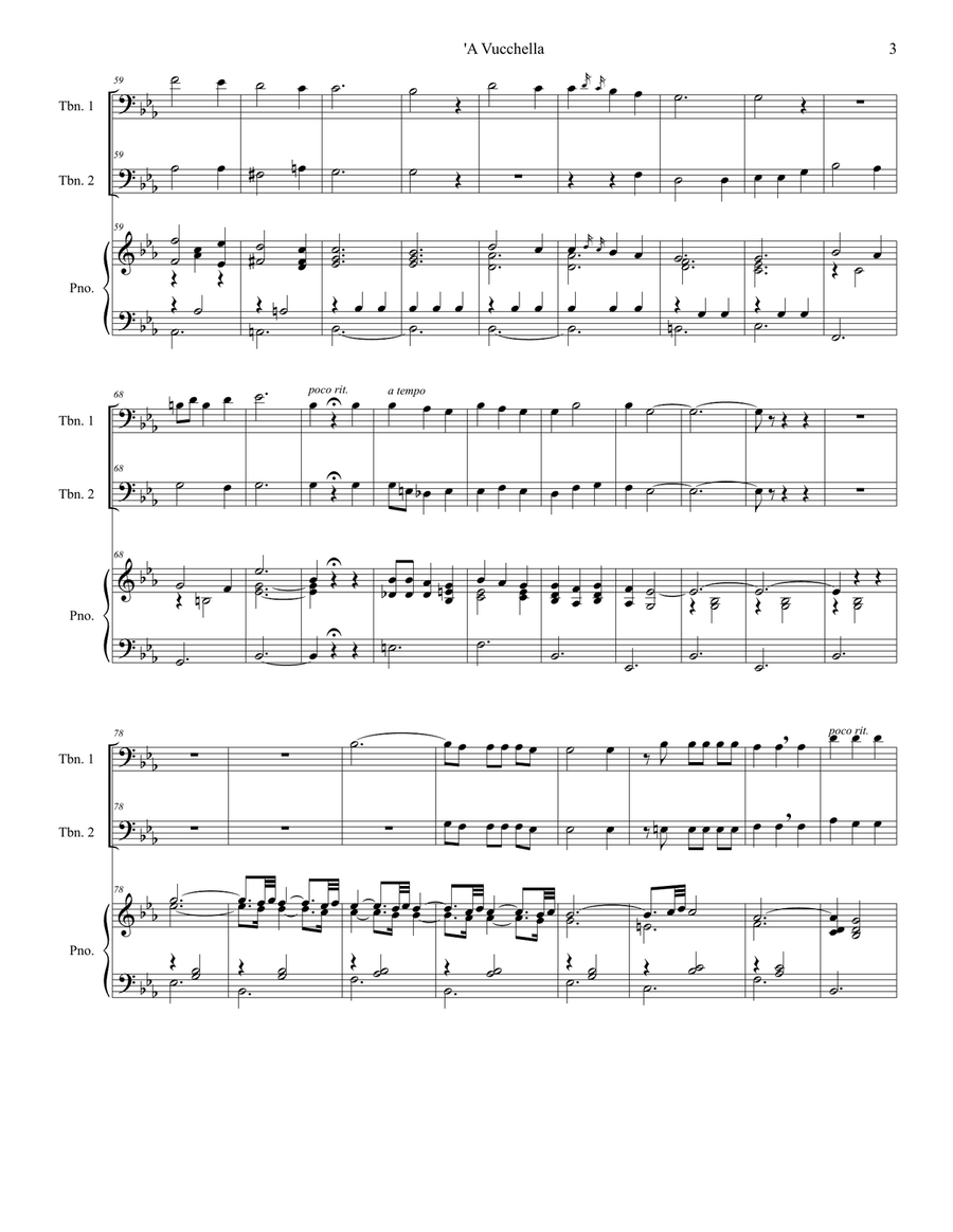 A Vucchella (Trombone Duet) Trombone Duet scores gallery preview page 4