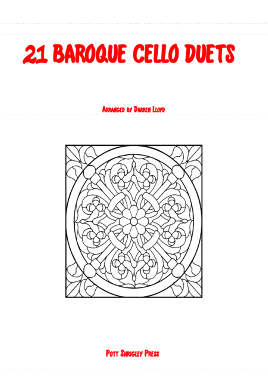 21 Baroque duets for 2 Cello's 21 Baroque duets for 2 Cello's String Duet scores gallery preview page 1