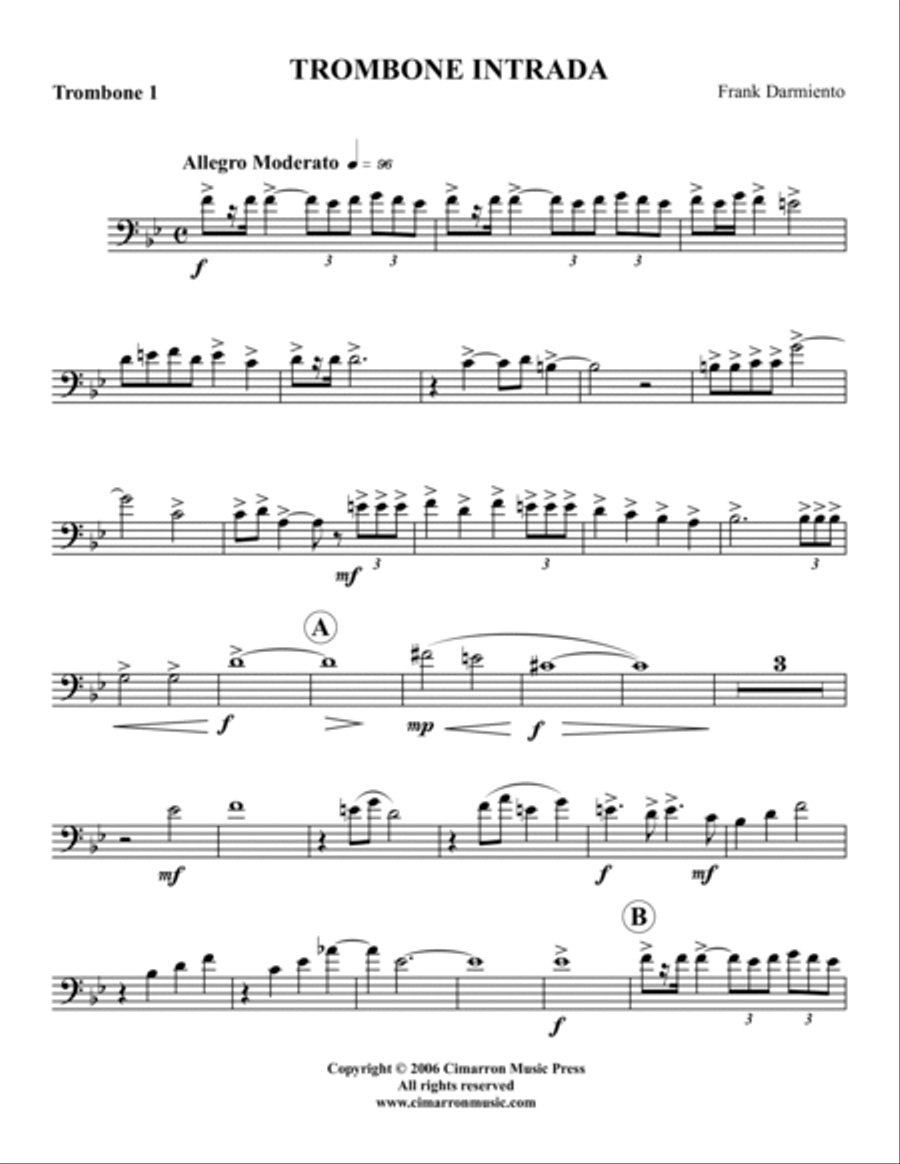 Trombone Intrada Trombone Quartet scores gallery preview page 4