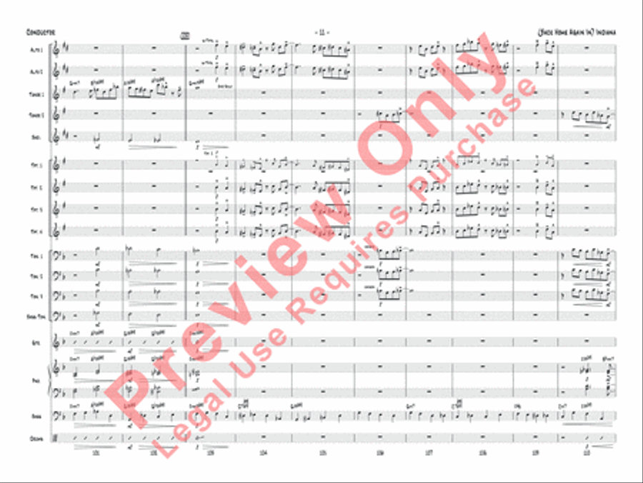 (Back Home Again In) Indiana Jazz Ensemble scores gallery preview page 14
