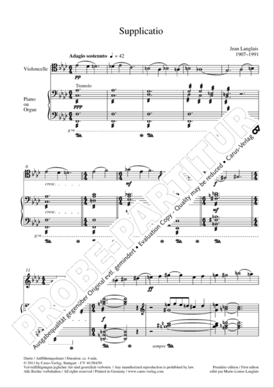 Supplicatio Supplicatio Cello scores gallery preview page 3