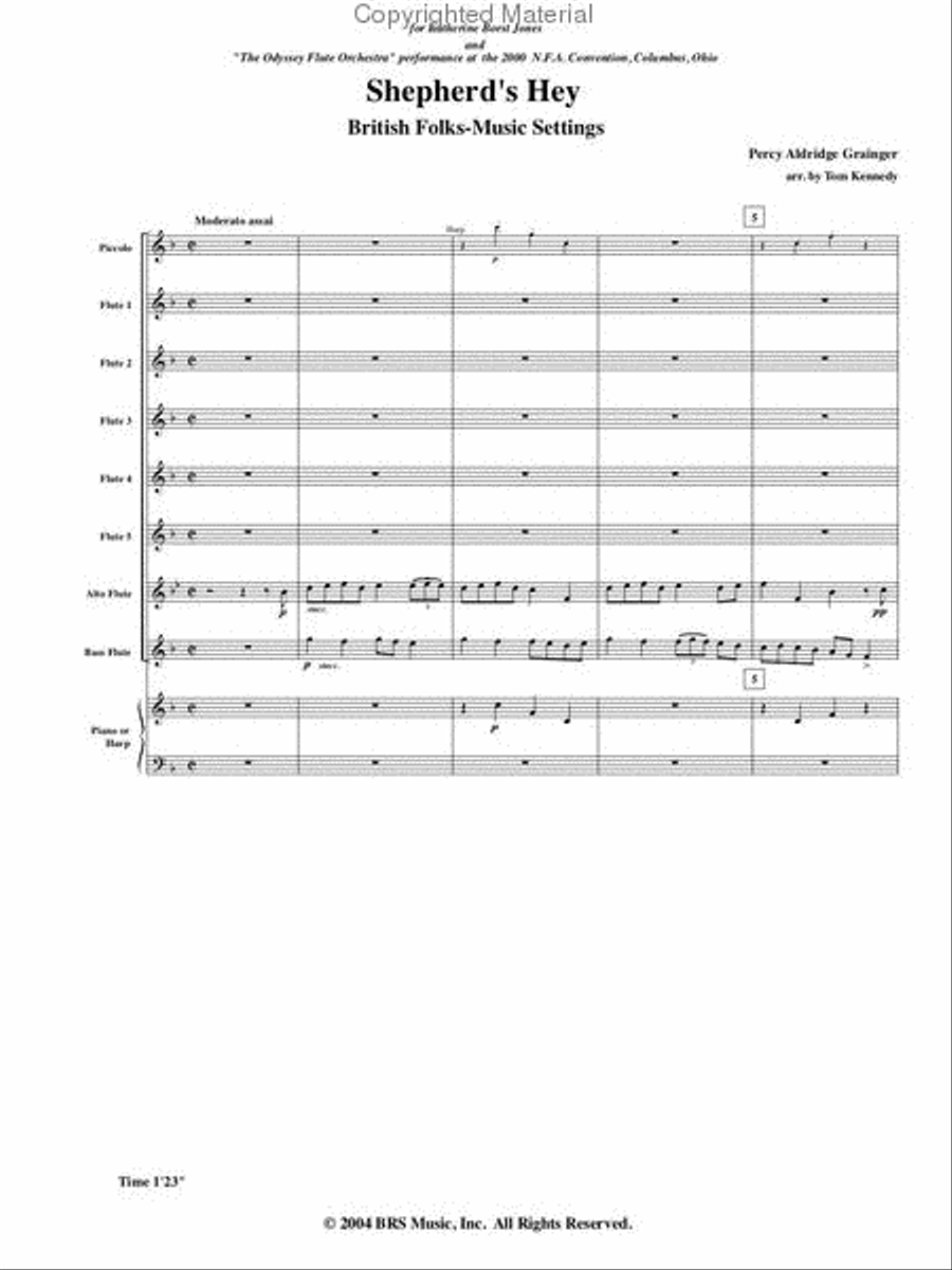 Shepherd's Hey Flute Choir scores gallery preview page 3
