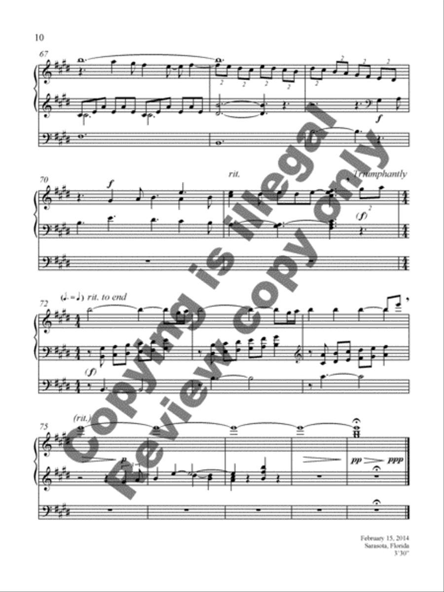 Beside the Still Waters Organ Solo scores gallery preview page 11
