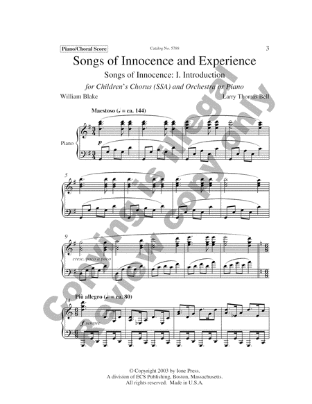 Songs of Innocence and Experience: 1. Introduction image number null