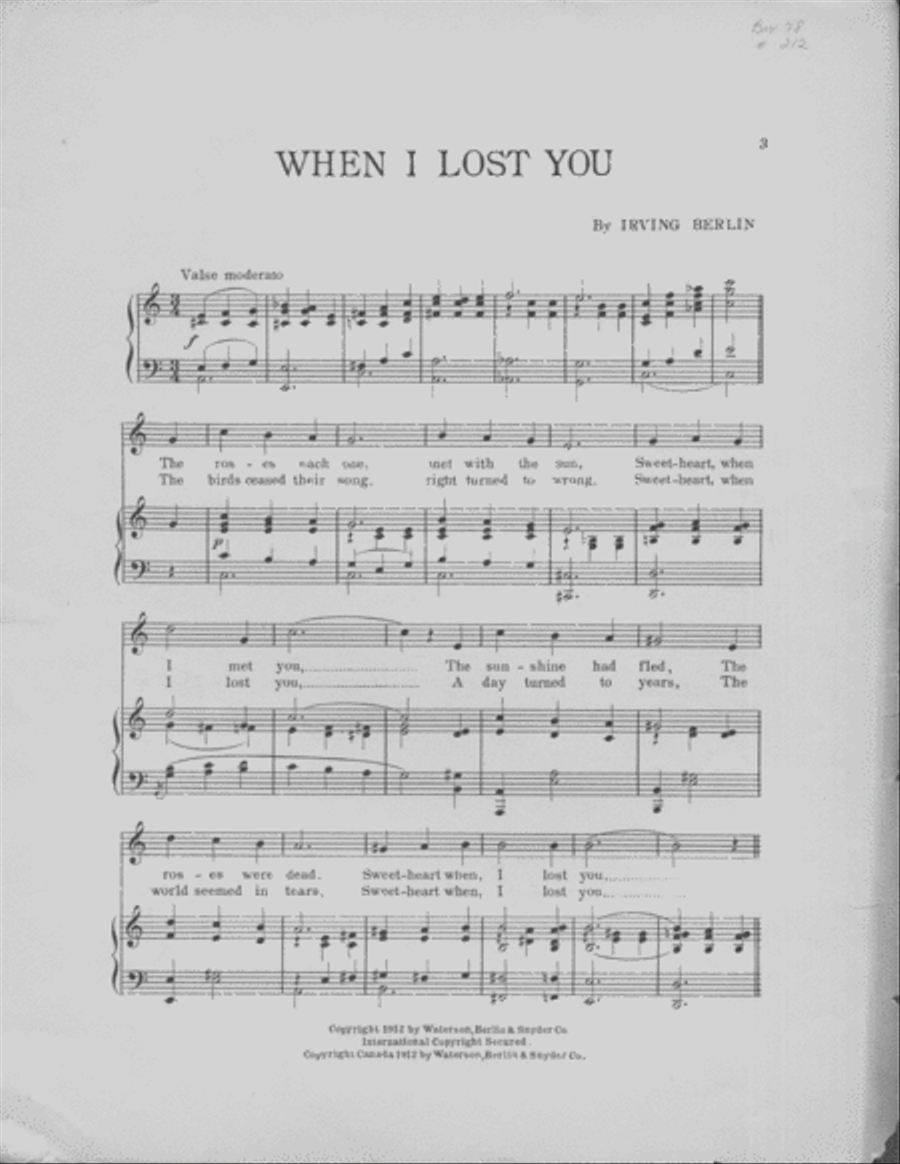 When I Lost You