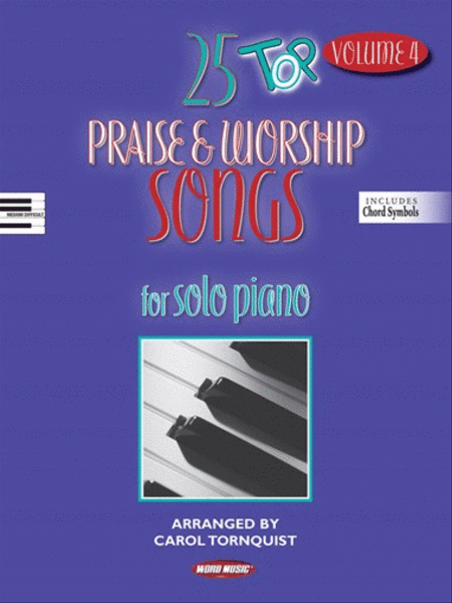 25 Top Praise And Worship Songs For Solo Piano V4 - Piano Folio Piano Solo scores gallery preview page 1