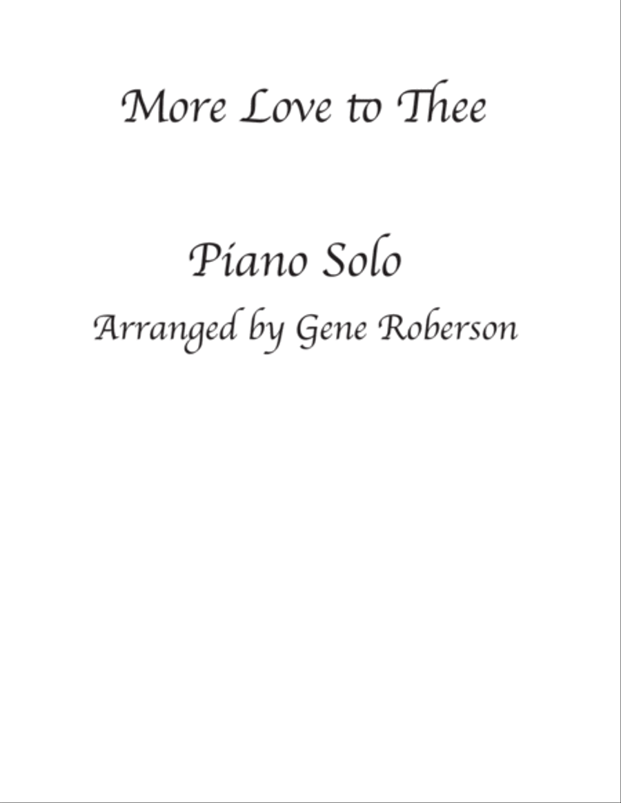 More Love to Thee Piano Hymn solo Piano Solo scores gallery preview page 1