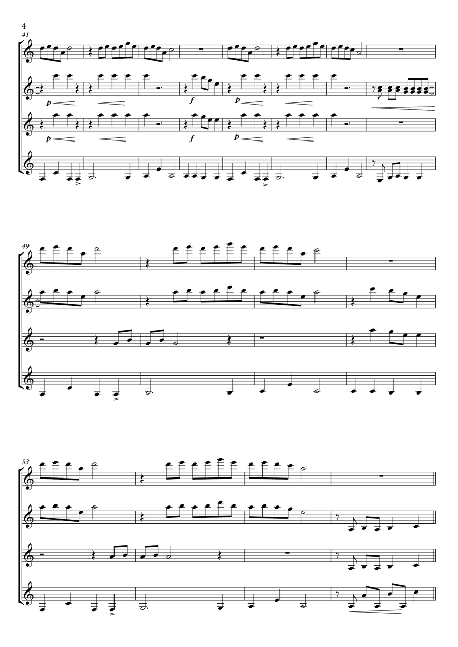Forbidden Colours - Score Only Guitar Ensemble scores gallery preview page 4