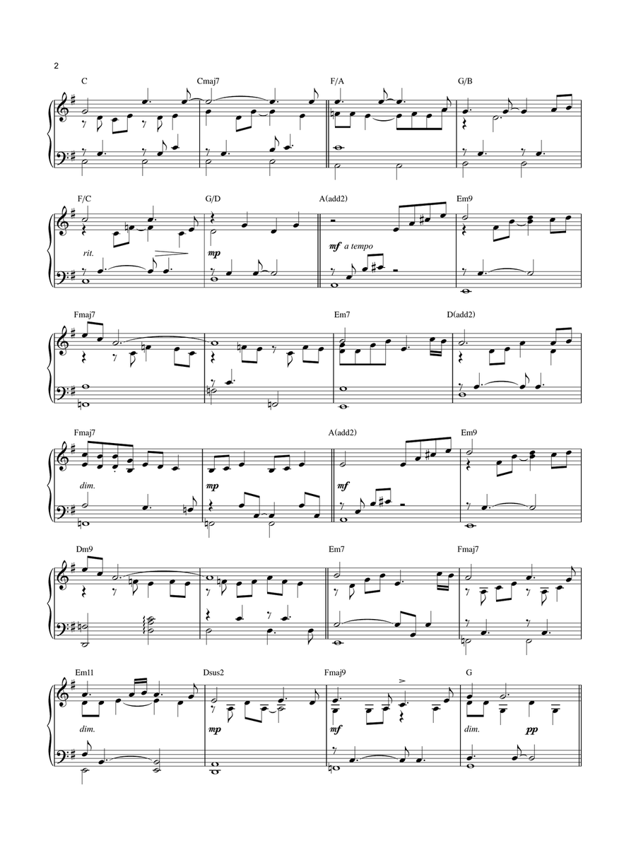 A Map Of The World Piano Solo scores gallery preview page 2
